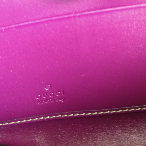 Gucci Purple GG Embossed Leather Zip Around Wallet - Picture 10 of 12